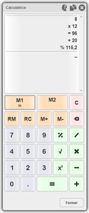 Vue de la calculatrice