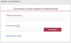 Saisie des identifiants