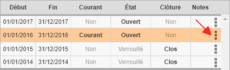 Mini-menu au bout d'une ligne dans une liste