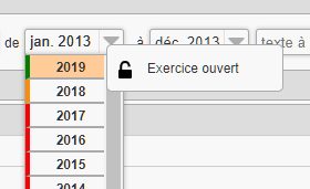 Choix du début de période Choix du début de période
